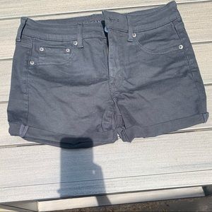 American Eagle black jean shorts
